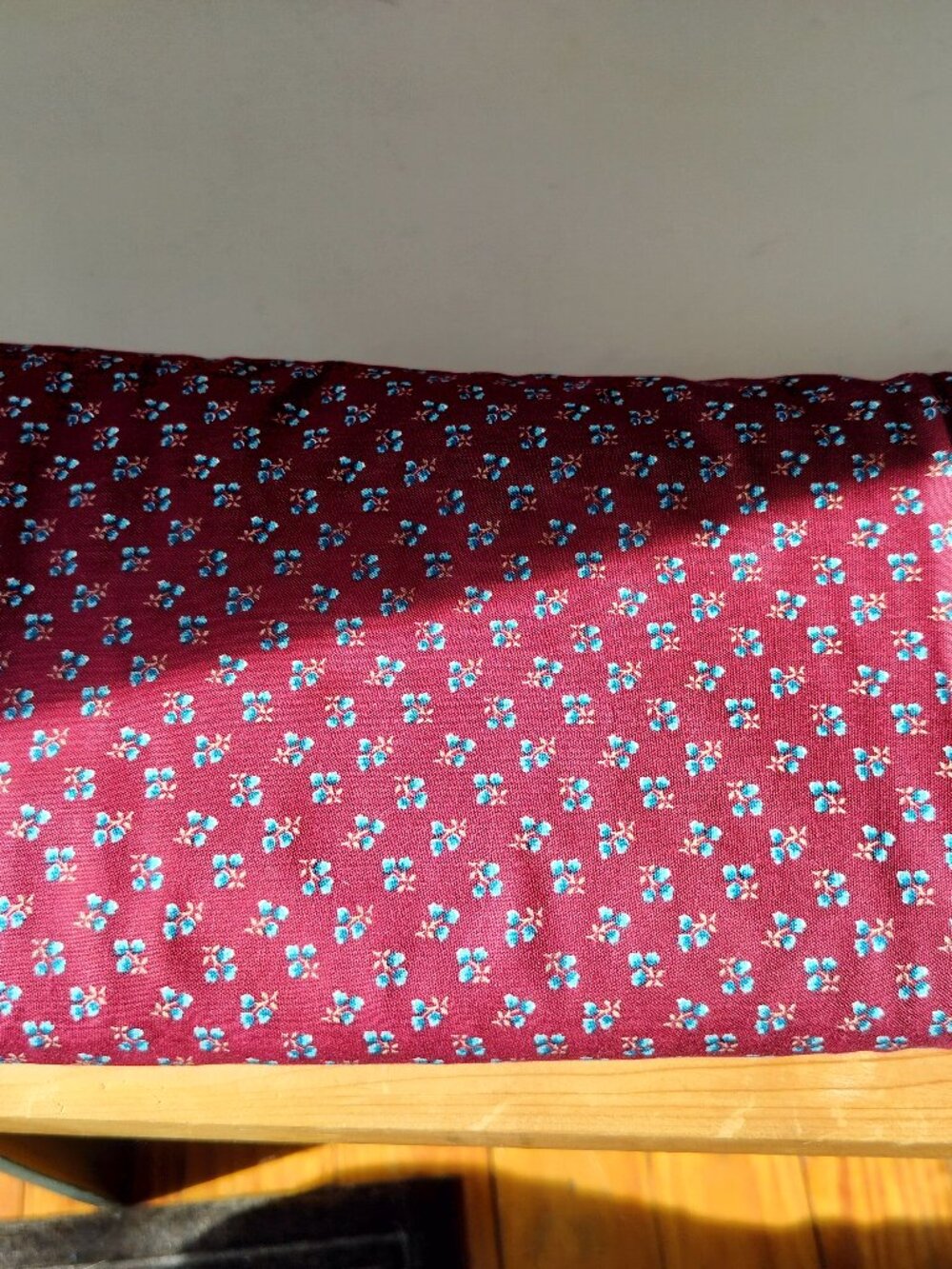 Vintage Fabric - Maroon & Blue Floral